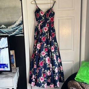 Windsor flower poofy prom dress